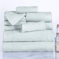 Bedford Home Bedford Home 67A-31121 Ribbed Cotton 10 Piece Towel Set - Seafoam 67A-31121